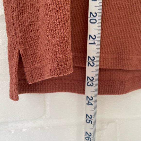 Free People Mikah Notch Neck Long Sleeve Blouse Autumn Orange Size XS Fall Boho - Picture 5 of 12